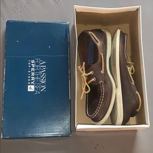 Sperry Rudder 2-eye brown/white boat shoes